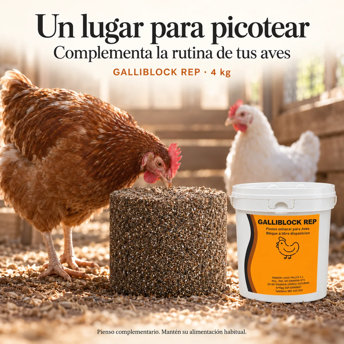 Bloque Mineral Gallinas GalliBlock Rep 4 kg — foto 5