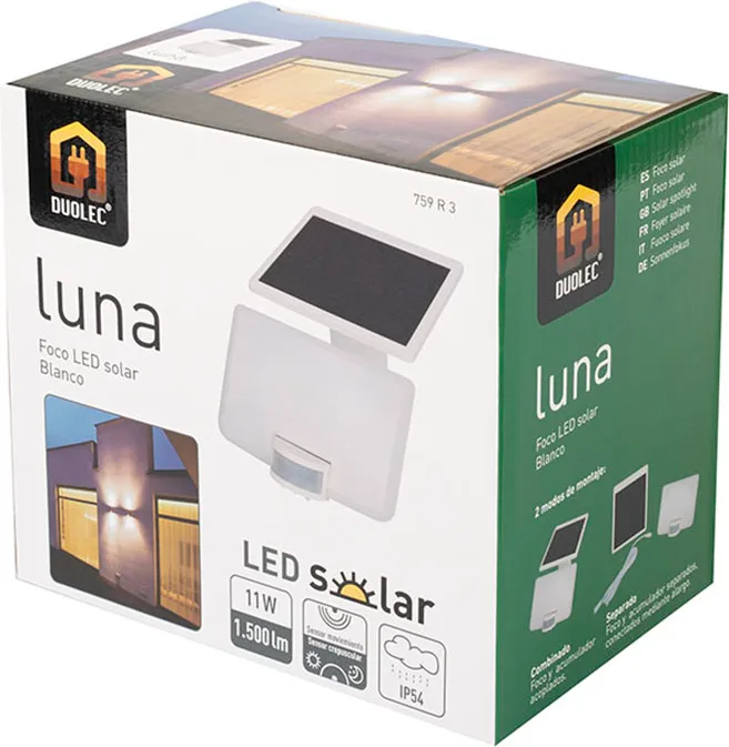 FOCO SOLAR LUNA 11W 1.500 LUMENS BLANCO — foto 3