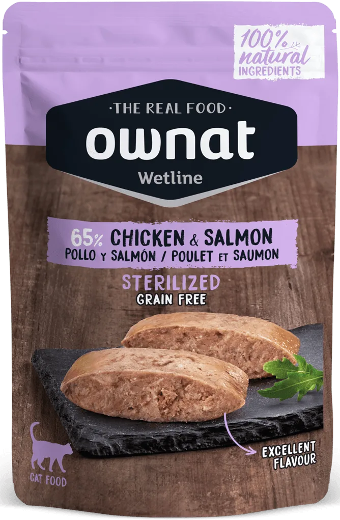 Sobre Wetline Ownat Gatos Sterilized Grain Free Pollo y Salmon — foto principal