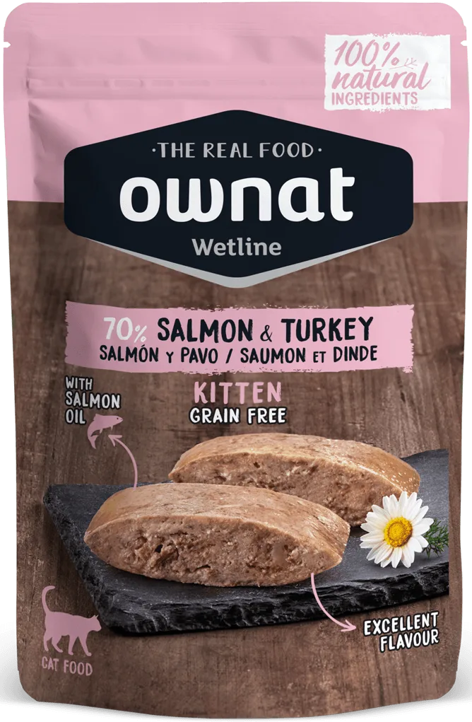 Sobre Wetline Ownat Gatos Kitter Grain Free Salmon y Pavo — foto principal
