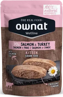 Sobre Wetline Ownat Gatos Kitter Grain Free Salmon y Pavo