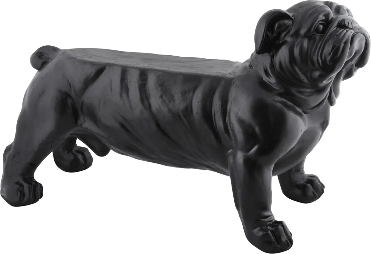Banco Jardin Diseño Perro Bulldog — foto principal