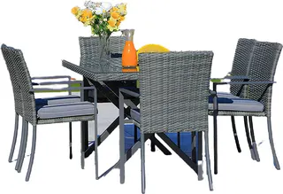 Conjunto Jardin Aruba Mesa + 6 Sillones