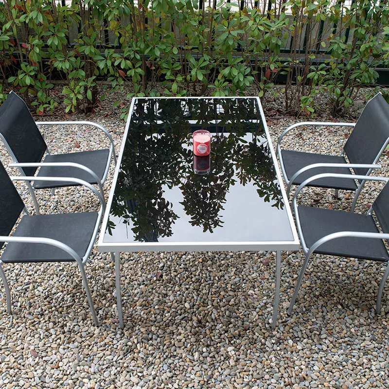 Conjunto jardin brasil mesa + 4 sillas gris — foto 2