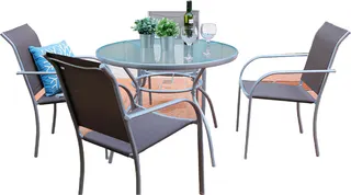 Conjunto jardin Brasil mesa redonda + 4 sillas