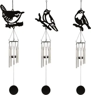 Carillon de Viento Pajaros Negro