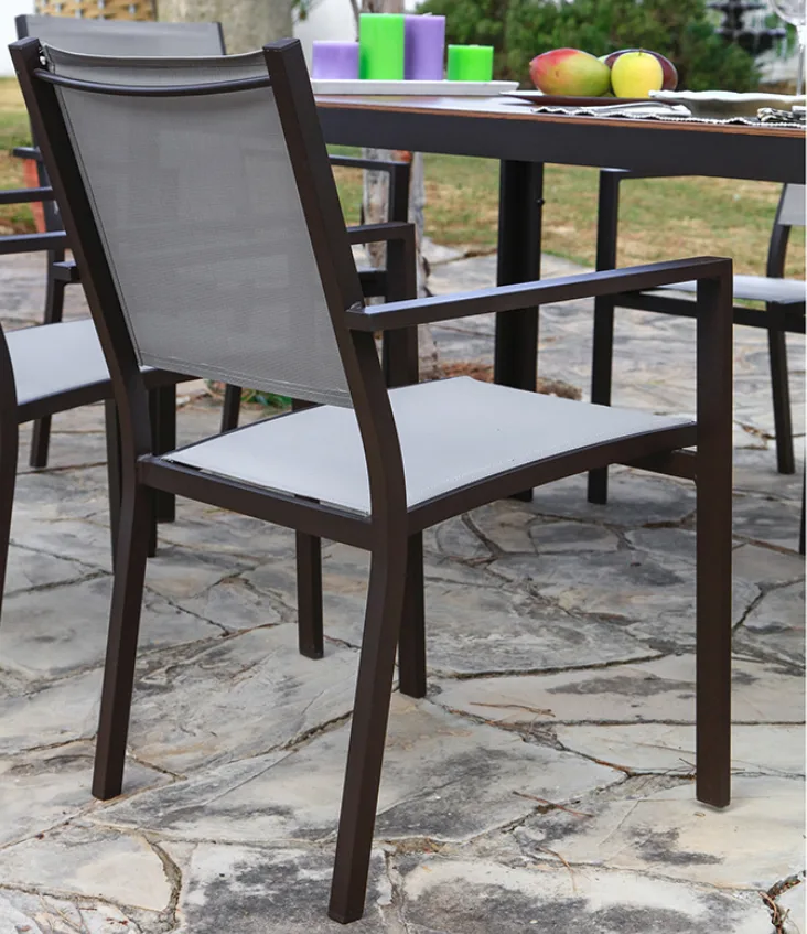 Mesa Aluminio Jardin con 4 Sillas Modelo Orlando — foto 4