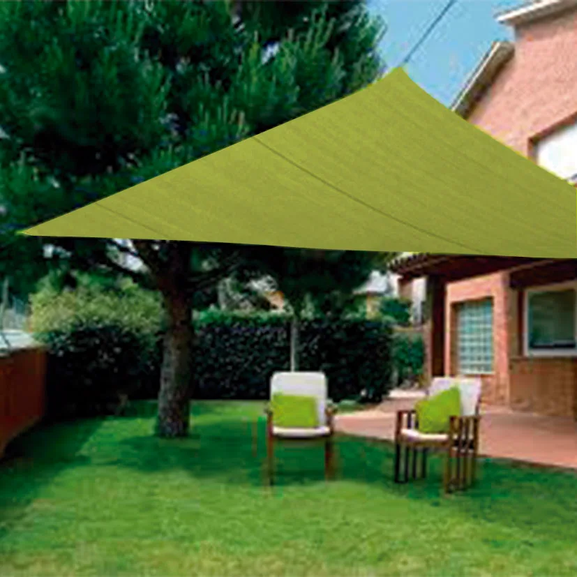 Toldo Vela Impermeable 5x5x5m Verde Claro — foto 2