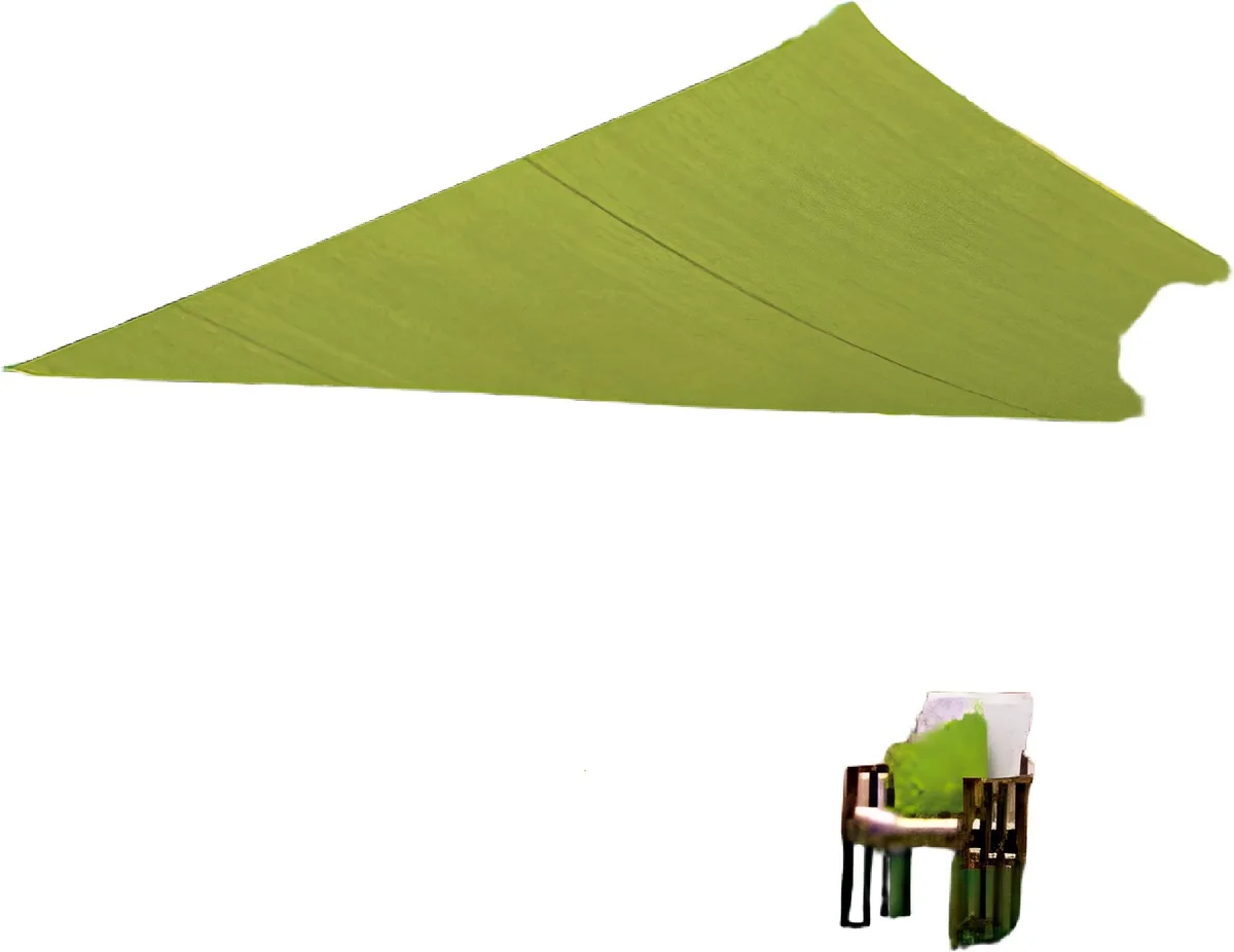 Toldo Vela Impermeable 5x5x5m Verde Claro