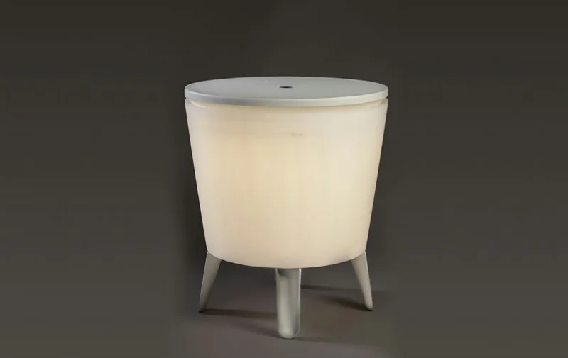 Mesa nevera iluminada para jardín color blanco — foto 2