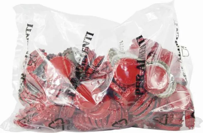 Chapas Botella Cerveza Rojo 26 mm 200 Unidades