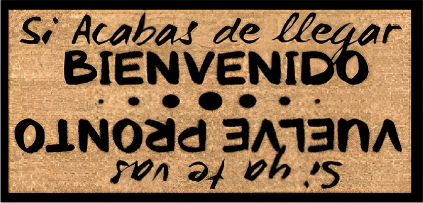 Felpudo Coco 40x70 Frase Doble — foto principal