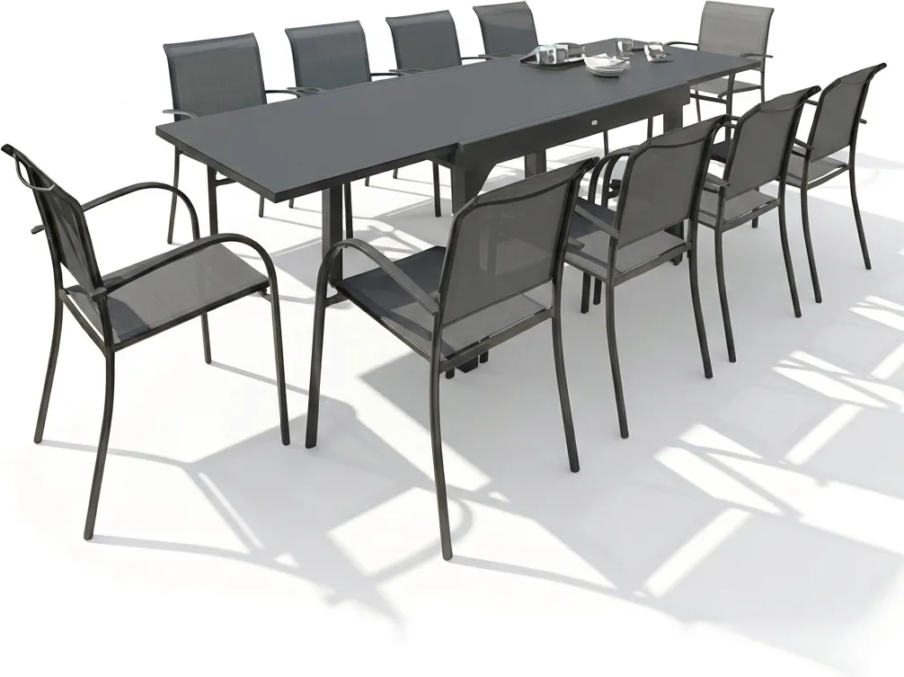 Mesa Extensible 90/180x90xh.75 cm Serie Piazza Grafito — foto principal