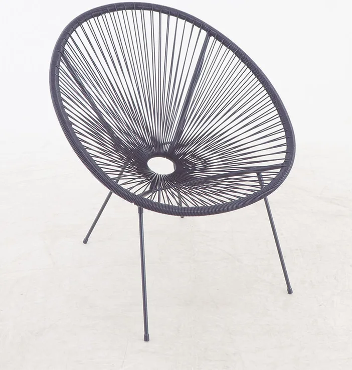 Sillón Ratán Sintético Negro — foto principal