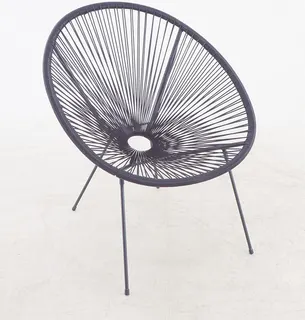 Sillón Ratán Sintético Negro