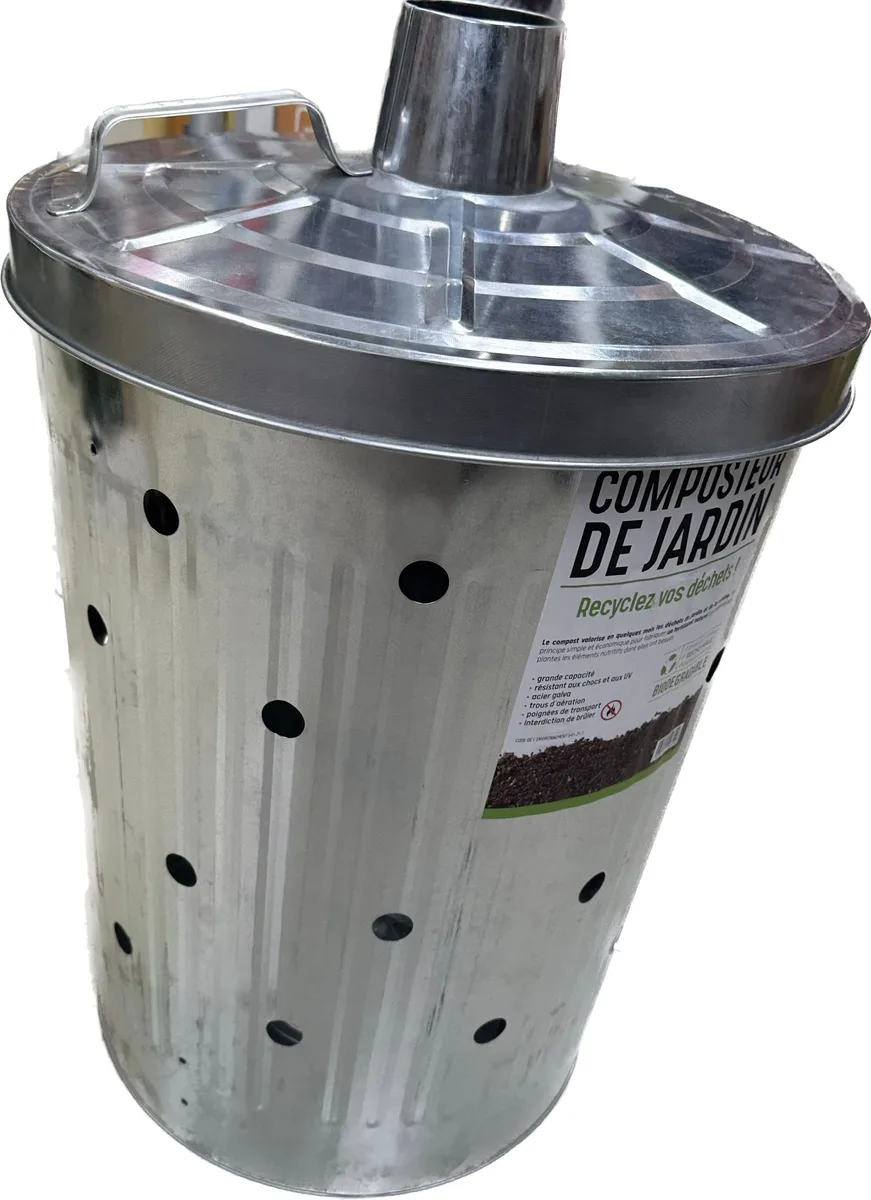 Cubo Incinerador Galvanizado Jardín 100 litros — foto 2