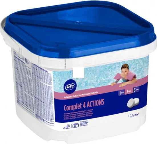 Cloro Multifuncion 4 acciones pastillas 250g Gre 3KG — foto 2