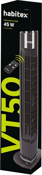 Ventilador Torre negro Habitex VT50 — foto 2