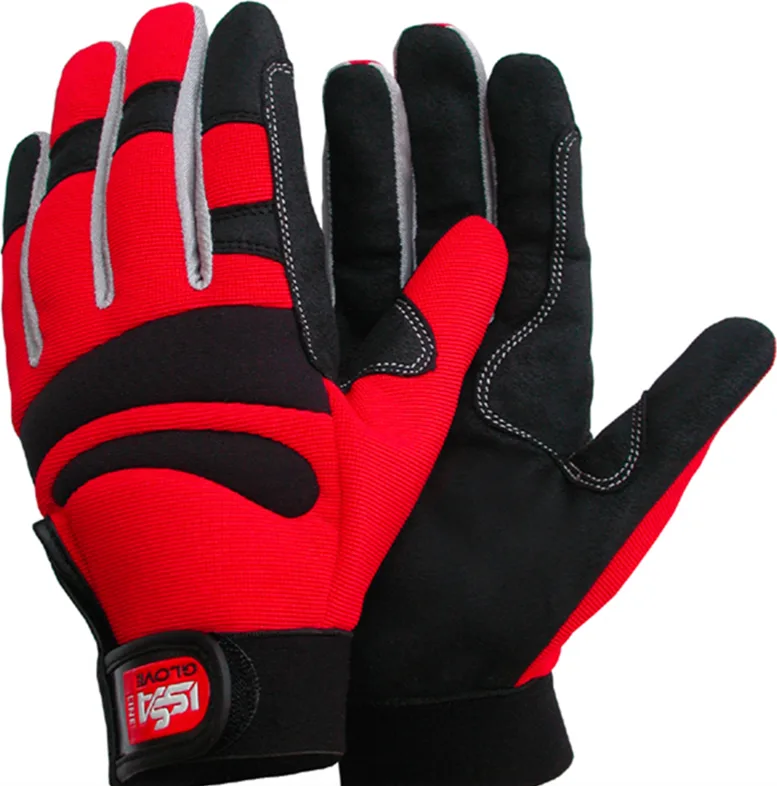 Guante Long Confort Negro-Rojo TM