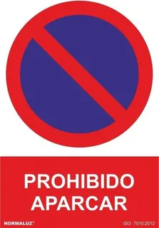 Señal  Prohibido Aparcar PVC 0,7mm 210x300mm