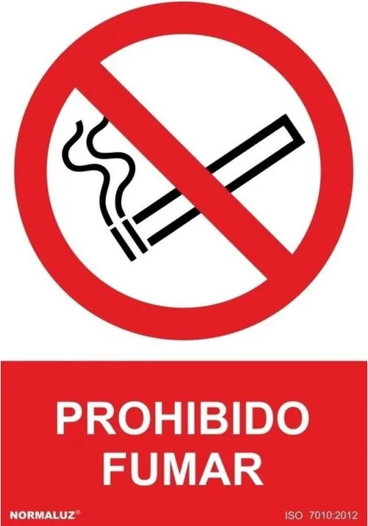Señal  Prohibido Fumar PVC 0,7mm 300x400mm