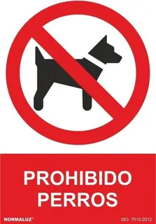 Señal  Prohibido Perros PVC 0,7mm 300x400mm