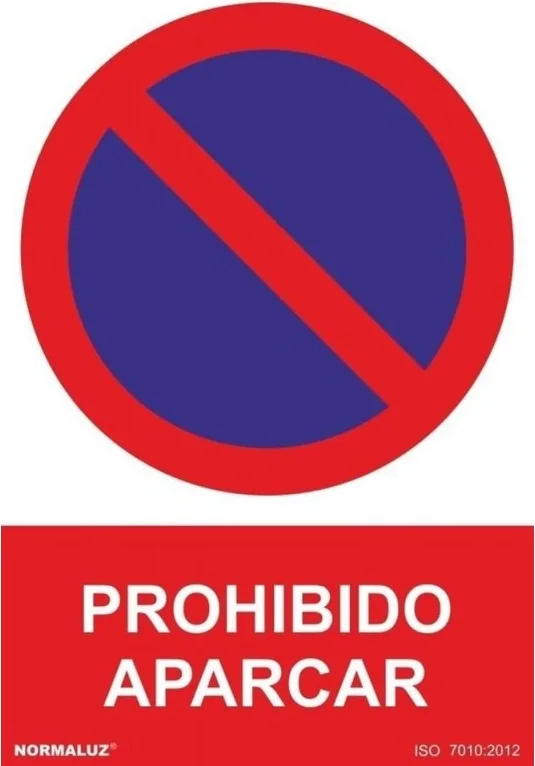Señal  Prohibido Aparcar PVC 0,7mm 300x400mm