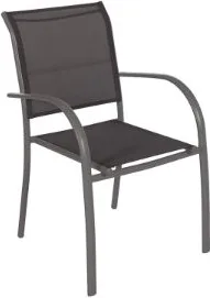 Conjunto Serie Piazza Grafito Mesa extensible 135/270x90xh75cm + 6 Sillas Aluminio/acero — foto 3
