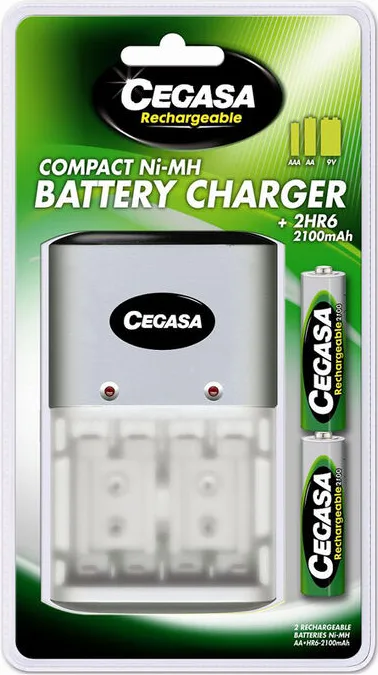 Cargador Cegasa Compact 2HR6 2100 Mah — foto 2