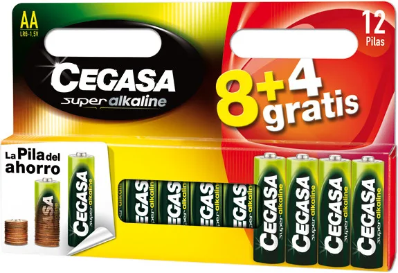 Pila Cegasa Redonda AA MPCK LR6 Super Alcalina 8+4