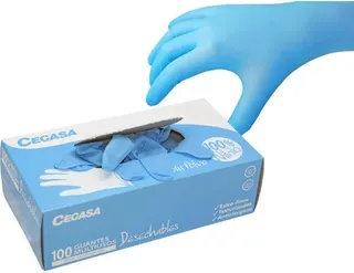 Guantes Cegasa Nitrilo Azul T6-6,5 100 uds