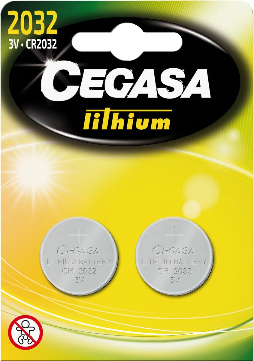 Pila Cegasa Litio CR2032  3V Blister 2 uds
