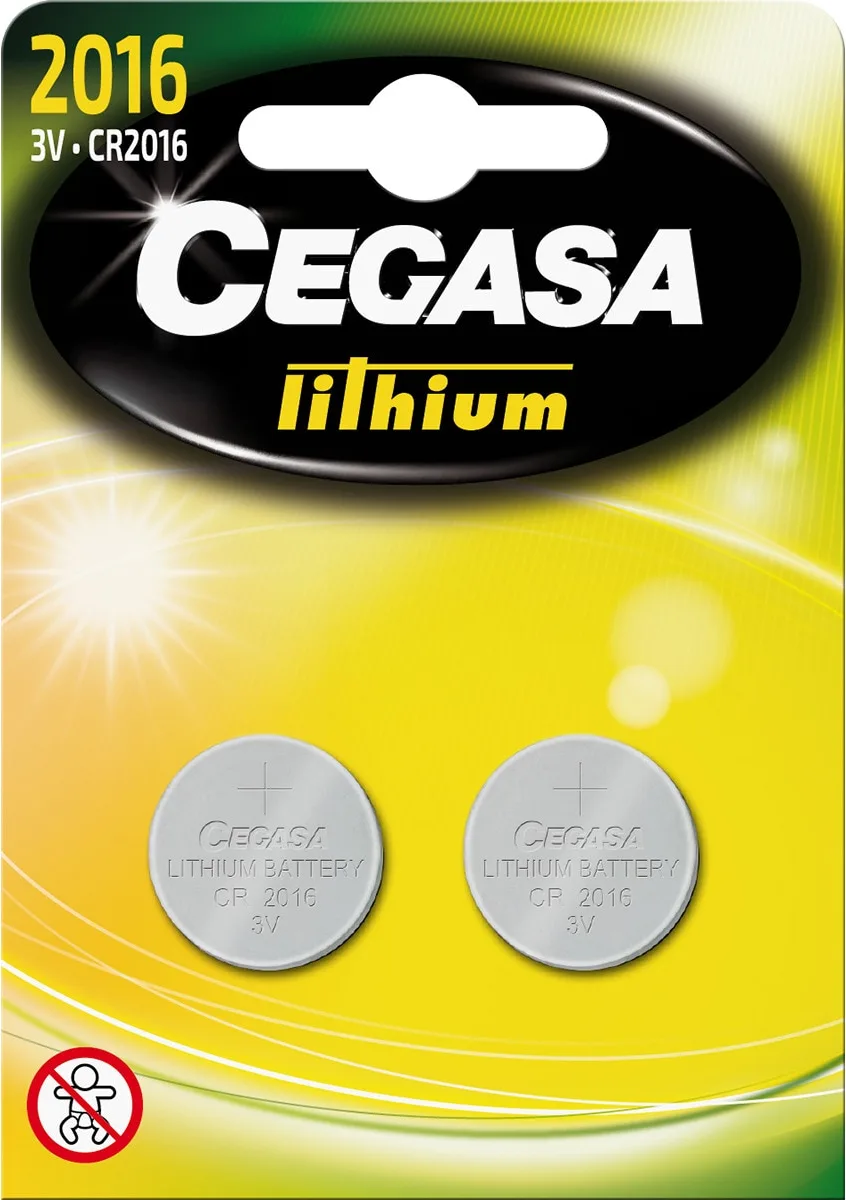 Pila Cegasa Litio CR2016 3V Blister 2 uds