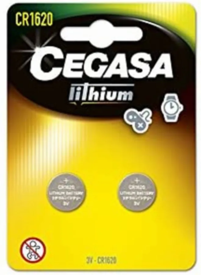 Pila Cegasa Litio Boton CR1620 3V Blister 2 uds