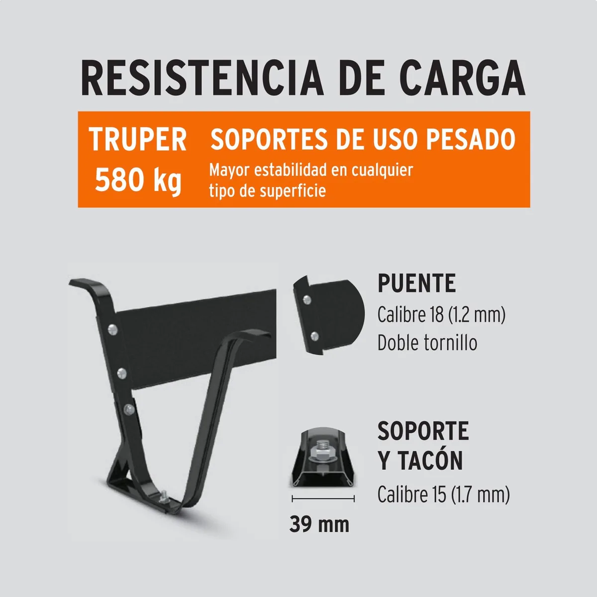 Carretilla Metalica Truper 120 L 580 Kg Doble Rueda Neumática — foto 3