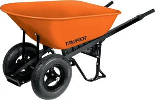 Carretilla Metalica Truper 120 L 580 Kg Doble Rueda Neumática