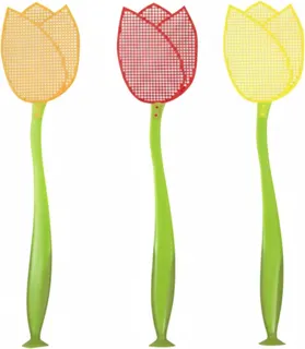 Raqueta Mata Moscas Tulipanes