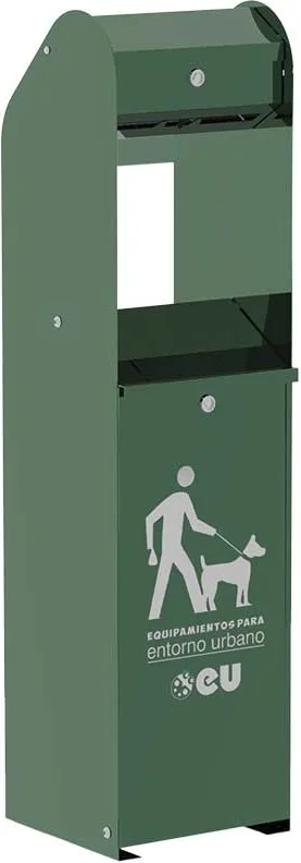 Papelera Dispensador Bolsas Excrementos Mascotas + 500 Bolsas