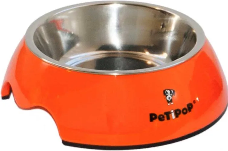 Comedero de Melamina Petipop Naranja M