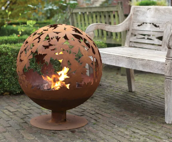Brasero Bola de Fuego Hojas — foto 3