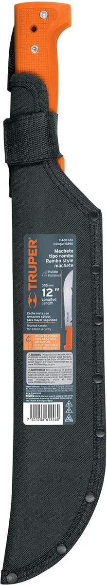 Machete Rambo con Funda Hoja de 31cm Multiuso Truper T460 — foto 4