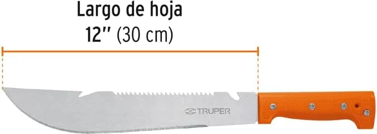 Machete Rambo con Funda Hoja de 31cm Multiuso Truper T460 — foto 3