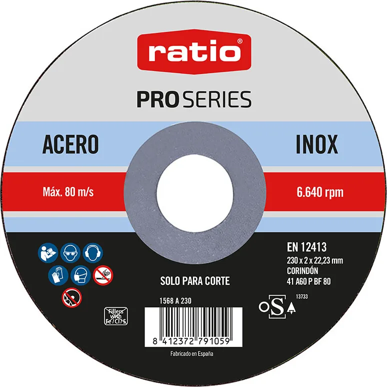 Disco Corte Inox/Metal 230x2