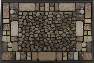 Felpudo Goma Flockada Arte St. Croix 40x60 Gris