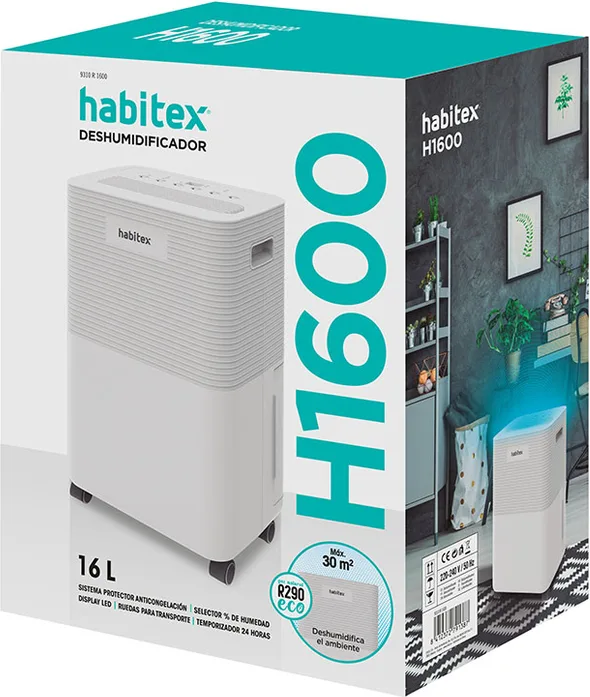 Deshumidificador Silencioso H1600 Habitex  16 L/Dia — foto 3