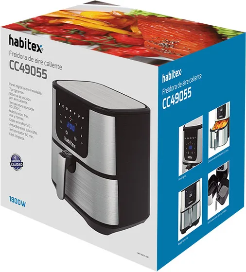 Freidora de aire Habitex CC49055 1600/1800W 5,5 L — foto 3