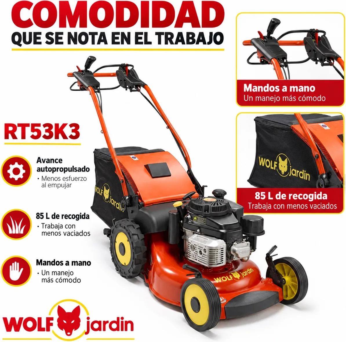 Cortacesped Outils Wolf RT53K3 — foto 6