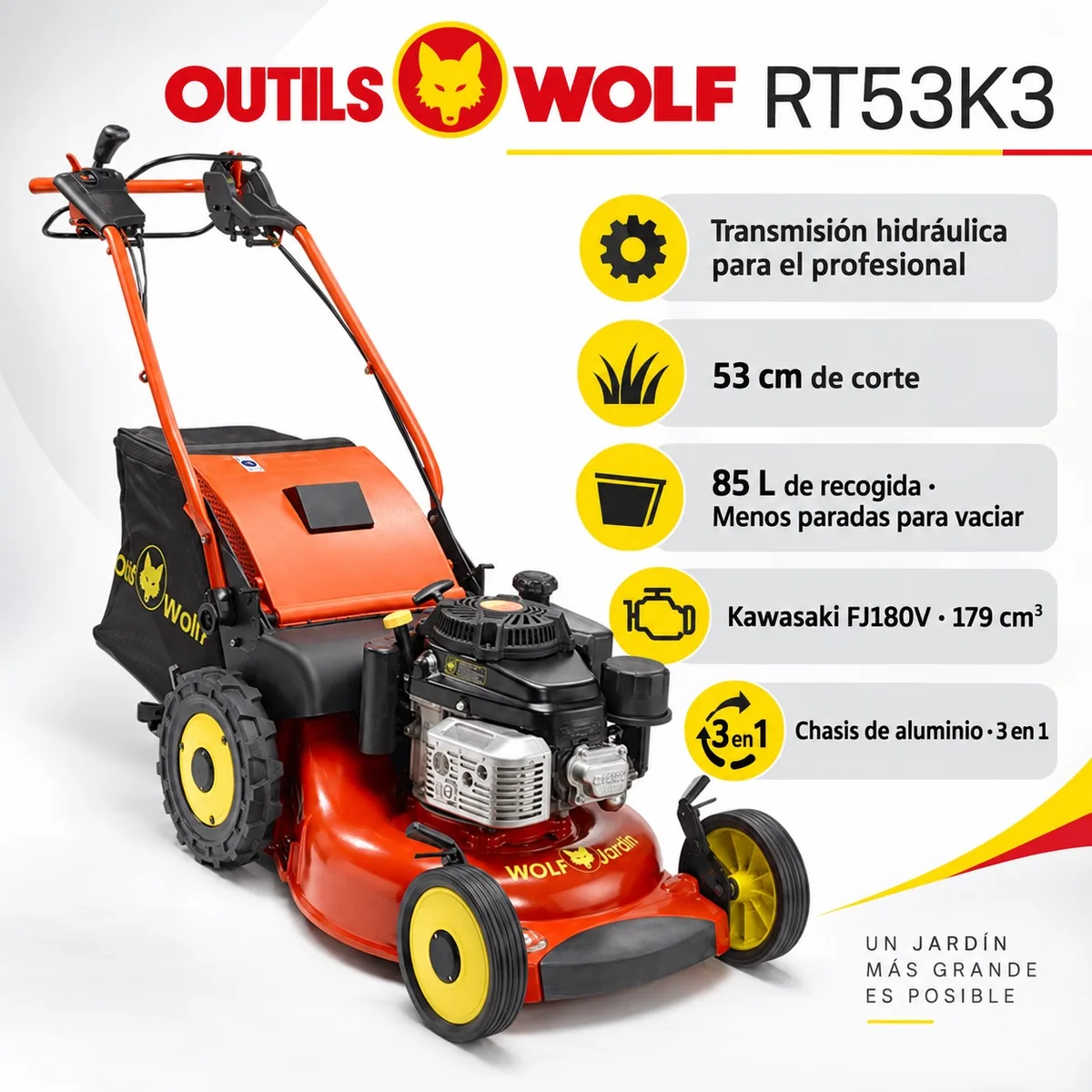 Cortacesped Outils Wolf RT53K3 — foto 2