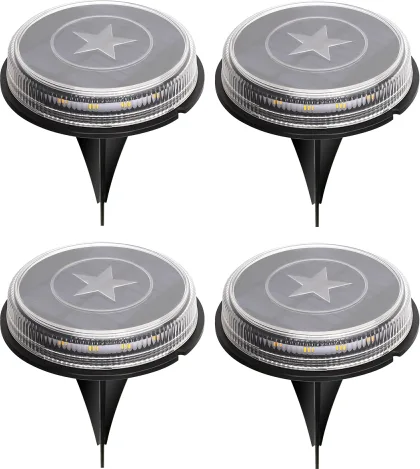 Pack 4 luz solar led suelo jardin Aigostar 3200K Luz