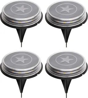 Pack 4 luz solar led suelo jardin Aigostar 3200K Luz